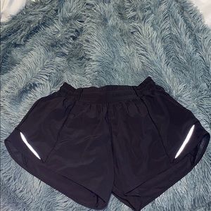 Black Lululemon athletic shorts